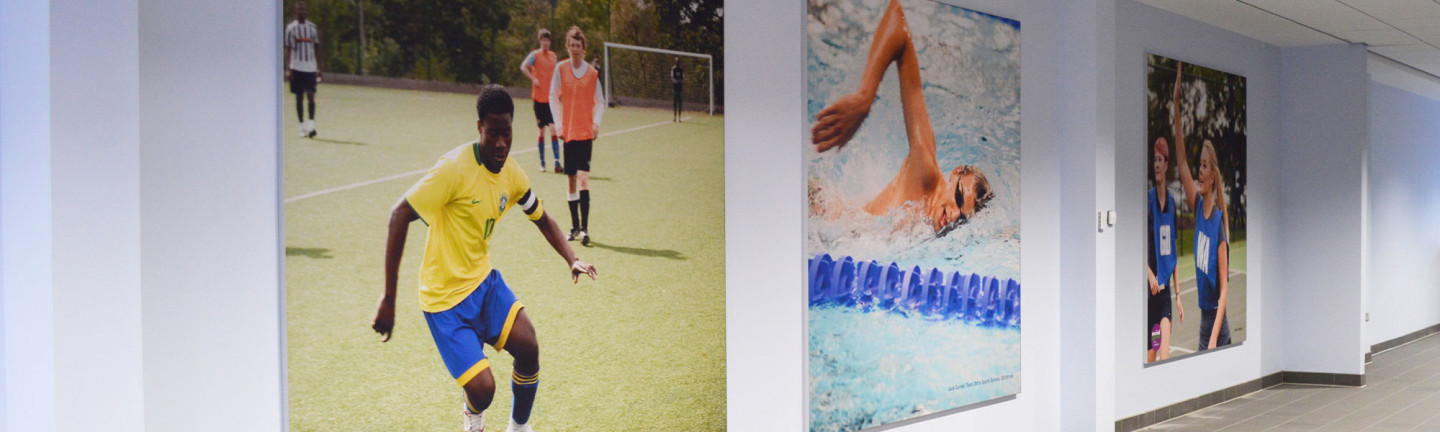 Sportsgraphics Building Sports facility - Interior graphics projects - from MX Display
