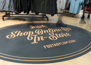 Floor graphics and signage Ingmans