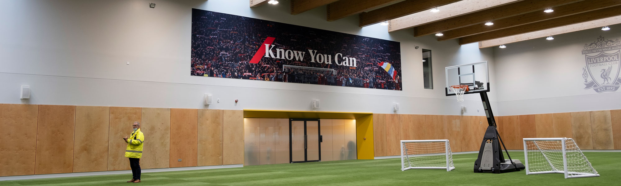 Large, custom printed fabric wall graphic for LFC