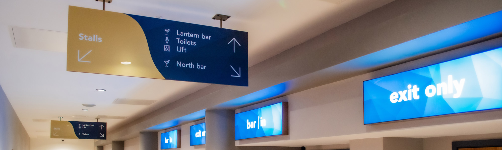 Custom printed acrylic signage and wayfinding