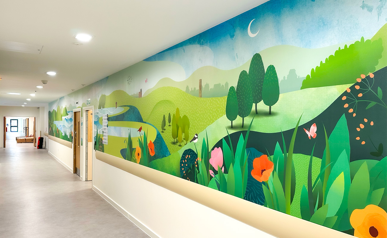 Healthcare wall graphics for Derbyshire Healthcare Foundation Trust