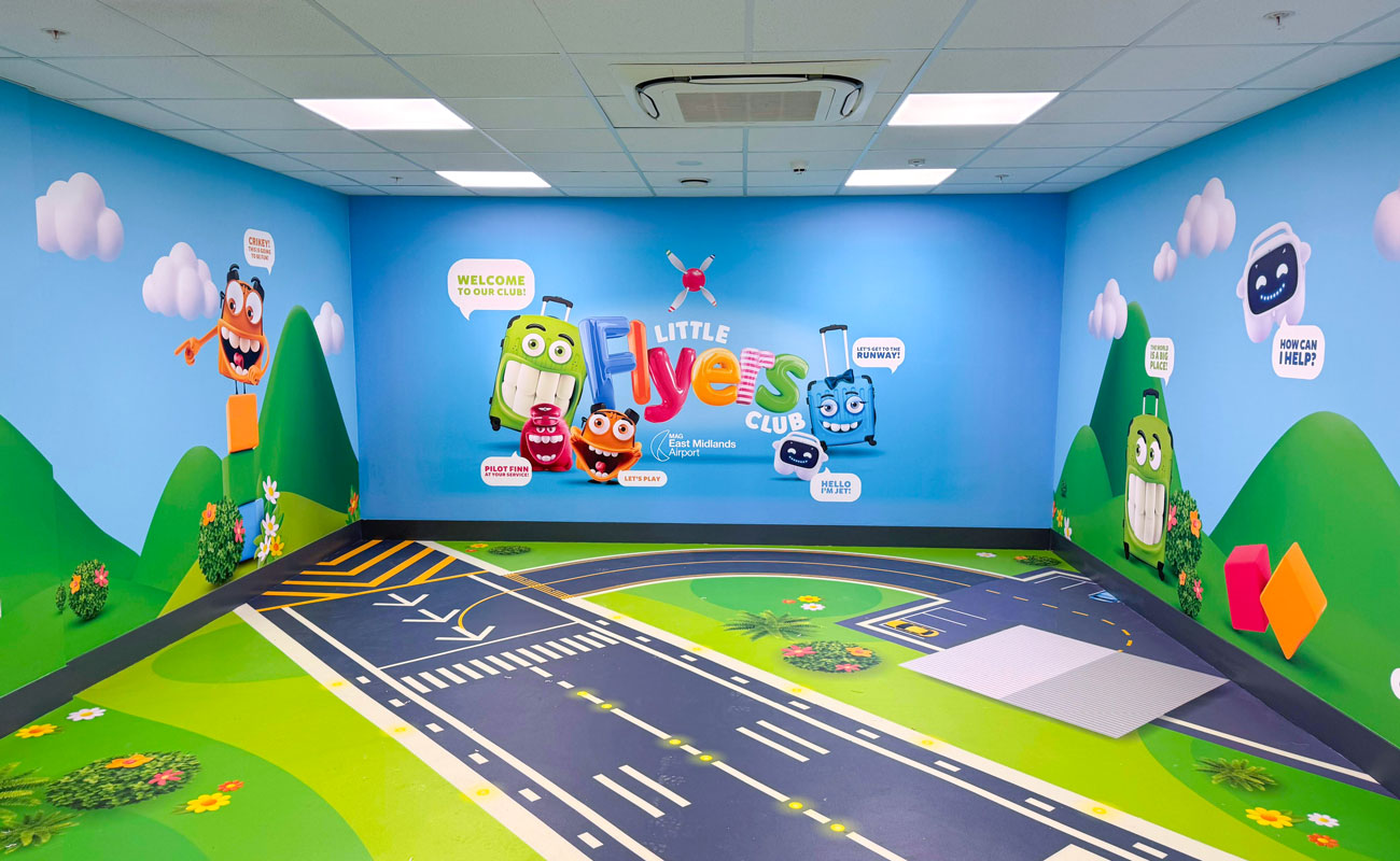 Play Area Graphics on walls and floors for Airport